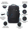 Obrazek Plecak AEROLITE BPMAX03 - czarny - 18 L
