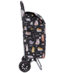 Obrazek HOPPA ST-57385 Cats&amp;Dogs Torba na zakupy kółkach - czarna 57 l