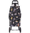 Obrazek HOPPA ST-57385 Cats&amp;Dogs Torba na zakupy kółkach - czarna 57 l