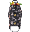 Obrazek HOPPA ST-57385 Cats&amp;Dogs Torba na zakupy kółkach - czarna 57 l