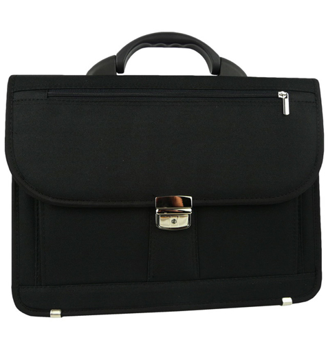 Obrazek Teczka REAbags 7618-T - czarny/nikiel 19 L