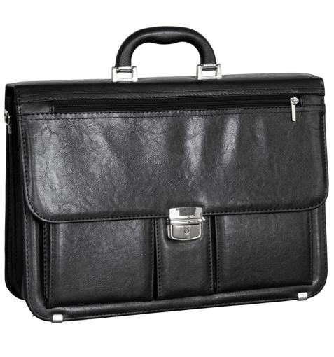 Obrazek Teczka REAbags 8001/1-TR - czarny/nikiel 19 L