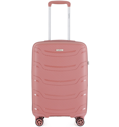 Obrazek Kabinové zavazadlo HIGHBURY Carbon HBY-0178/3-S PP - růžová - 34 L
