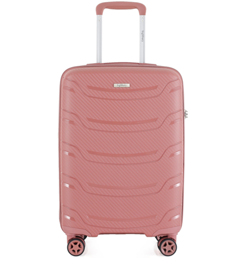 Obrazek Cestovní kufr HIGHBURY Carbon HBY-0178/3-M PP - růžová - 62 L