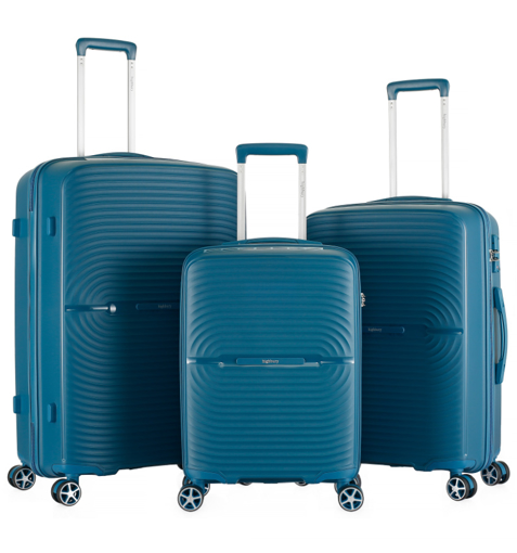 Obrazek Sada cestovních kufrů HIGHBURY Venice HBY-0179/3 PP - modrá - 86 L / 57 L / 34 L