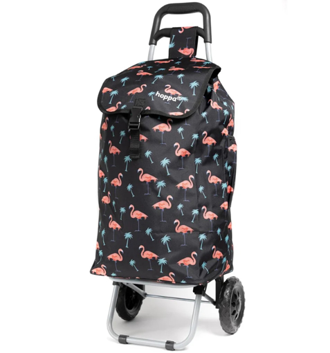 Obrazek Nákupní taška na kolečkách HOPPA ST-57375 Flamingo - černá - 57 L