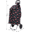 Obrazek Nákupní taška na kolečkách HOPPA ST-57375 Flamingo - černá - 57 L