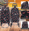 Obrazek Nákupní taška na kolečkách HOPPA ST-57375 Flamingo - černá - 57 L