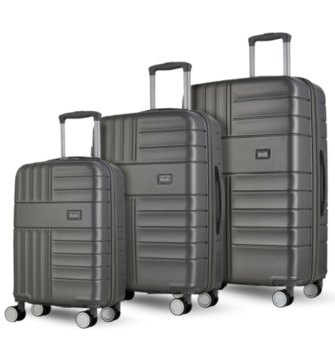 Obrazek Zestaw walizek podróżnych ROCK Aspen TR-0282/3 PP - węgiel drzewny 103 L / 61 36