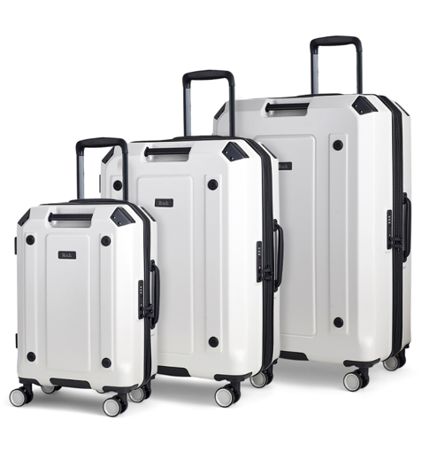 Obrazek Sada cestovních kufrů ROCK Alpine TR-0288/3 ABS/PC - bílá - 94 L / 65 L / 39 L + 15% EXPANDER