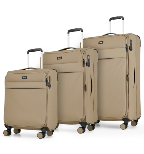 Obrazek Sada cestovních kufrů ROCK Harper TR-0286/3 - béžová - 82 L / 50 L + EXPANDER / 34 L