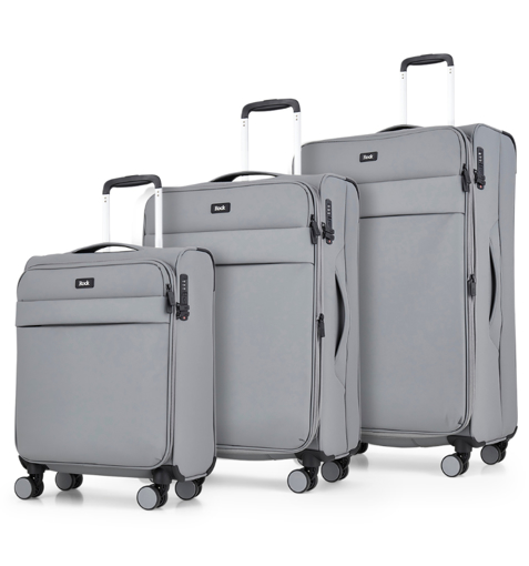 Obrazek Sada cestovních kufrů ROCK Harper TR-0286/3 - šedá - 82 L / 50 L + EXPANDER / 34 L