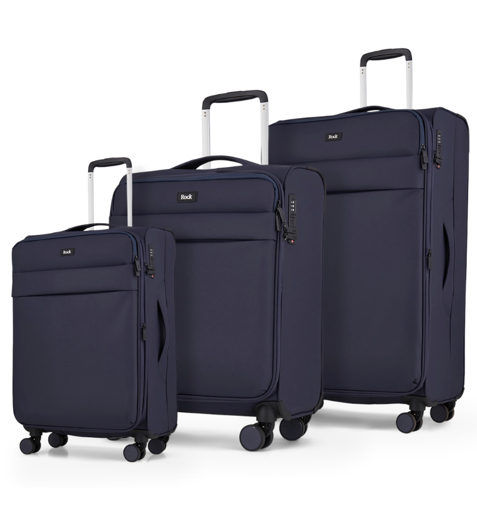 Obrazek Sada cestovních kufrů ROCK Harper TR-0286/3 - tmavě modrá - 82 L / 50 L + EXPANDER / 34 L