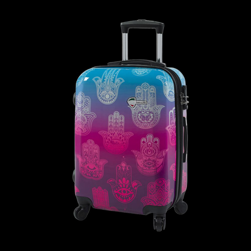 Obrazek Plastový kufr MIA&nbsp;TORO Love This Life Hamsa L - barevný potisk - 98 L