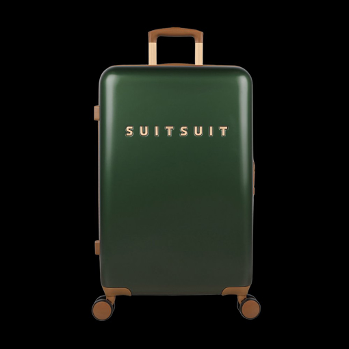 Obrazek Plastový kufr SUITSUIT® Fab Seventies Classic Beetle Green M - zelená - 60 L