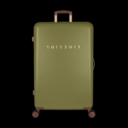Obrazek Plastový kufr SUITSUIT® Fab Seventies Martini Olive L - zelená - 91 L