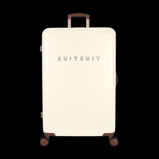 Obrazek Plastový kufr SUITSUIT® Fab Seventies Antique White L - bílá - 91 L