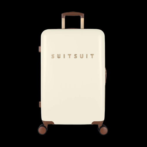 Obrazek Plastový kufr SUITSUIT® Fab Seventies Antique White M - bílá - 60 L