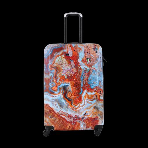 Obrazek Plastový kufr TUCCI Turkish Marble S - barevný potisk - 33 L