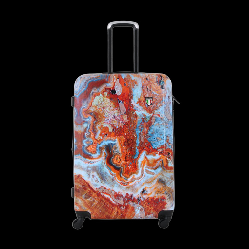 Obrazek Plastový kufr TUCCI Turkish Marble M - barevný potisk - 57 L