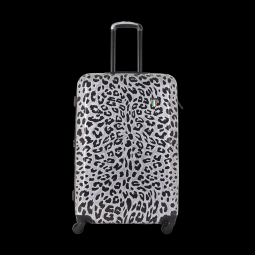 Obrazek Plastový kufr TUCCI Winter Leopard M - barevný potisk - 57 L