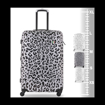 Obrazek Plastový kufr TUCCI Winter Leopard M - barevný potisk - 57 L