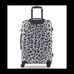 Obrazek Plastový kufr TUCCI Winter Leopard M - barevný potisk - 57 L