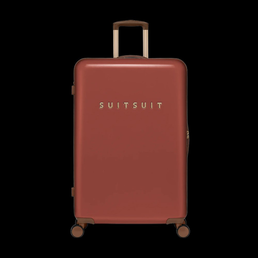 Obrazek Plastový kufr SUITSUIT® Fab Seventies Red Ochre L - červená - 91 L