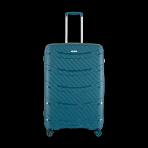 Obrazek Plastový kufr HIGHBURY Carbon M - zelená - 62 L