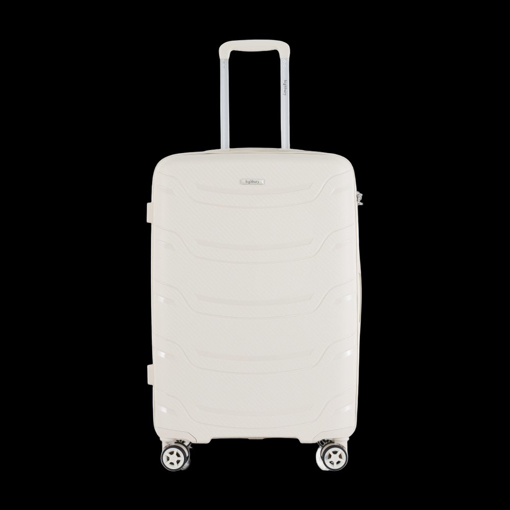 Obrazek Plastový kufr HIGHBURY Carbon M - béžová - 62 L