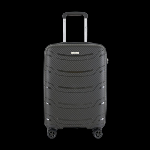 Obrazek Plastový kufr HIGHBURY Carbon M - šedá - 62 L