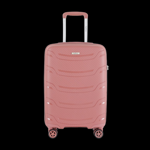 Obrazek Plastový kufr HIGHBURY Carbon M - růžová - 62 L