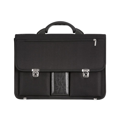 Obrazek Teczka REAbags 8001/2-T - czarny/nikiel - 19 L