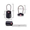 Obrazek Kabel zabezpieczający zamek szyfrowy TSA ROCK TA-0004 - bordowy