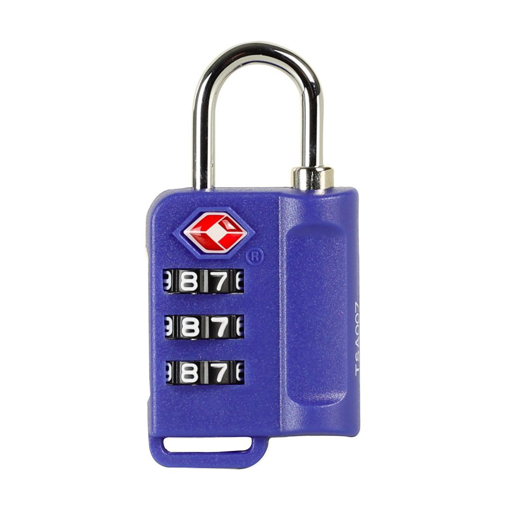 Obrazek Zamek szyfrowy TSA do bagażu ROCK TA-0006 - niebieski
