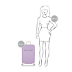 Obrazek Walizka podróżna SUITSUIT TR-1203/3-M - Fabulous Fifties Royal Lavender - 60 L