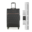 Obrazek Tekstylna walizka ROCK Jewel M - czarna 61 L