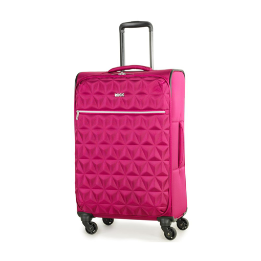 Obrazek Walizka tekstylna ROCK Jewel M - różowa 61 L