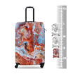 Obrazek Walizka plastikowa TUCCI Turkish Marble S - kolorowy nadruk 33 L