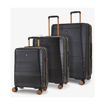 Obrazek Zestaw walizek podróżnych ROCK TR-0238/3 ABS/PC - czarny - 102 L / 60 L + 20% EXPANDER / 34 L