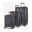 Obrazek Zestaw walizek podróżnych ROCK TR-0238/3 ABS/PC - węgiel drzewny - 102 L / 60 L + 20% EKSPANDER / 34 L