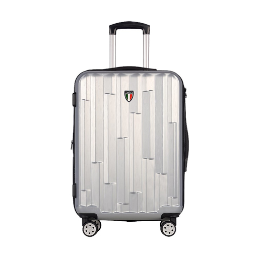 Obrazek Walizka podróżna TUCCI Riflettore T-0272/3-M ABS - srebrna - 58 L + 35% EXPANDER