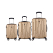 Obrazek Zestaw walizek podróżnych TUCCI Riflettore T-0272/3 ABS - khaki - 91 L / 58 L + 35% EXPANDER / 31 L