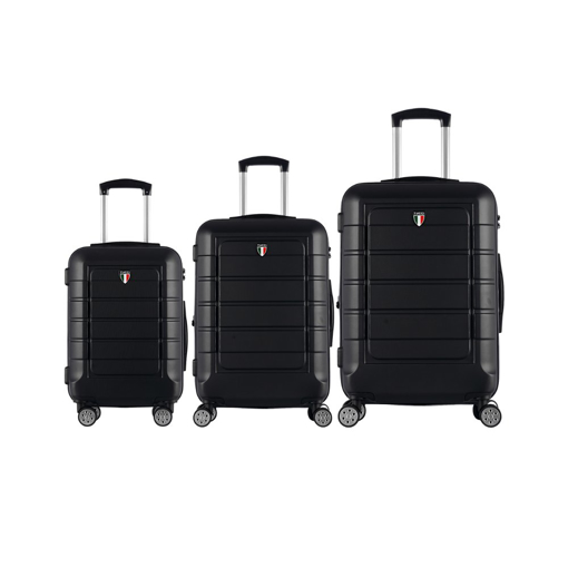 Obrazek Zestaw walizek podróżnych TUCCI Console T-0273/3 ABS - czarny - 92 L / 58 L + 35% EXPANDER / 33 L