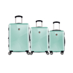 Obrazek Zestaw walizek podróżnych TUCCI Srotolare T-0277/3 ABS - zielony - 91 L / 59 L + 35% EXPANDER / 33 L