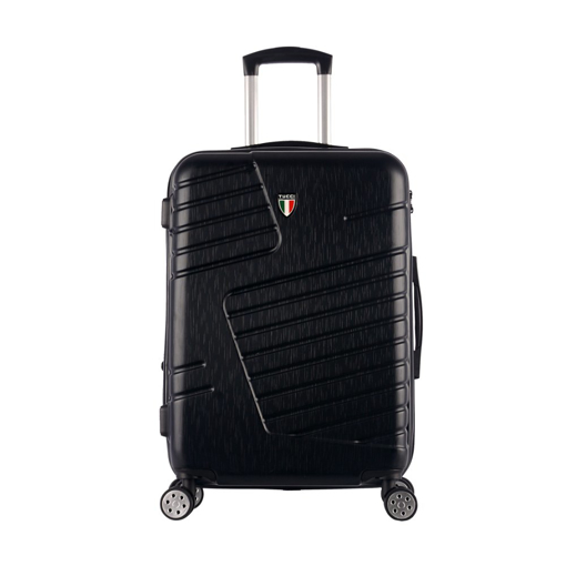 Obrazek Walizka podróżna TUCCI Boschetti T-0278/3-M ABS - czarna - 62 L + 35% EKSPANDER