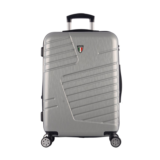 Obrazek Walizka podróżna TUCCI Boschetti T-0278/3-L ABS - srebrna - 96 L + 35% EKSPANDER