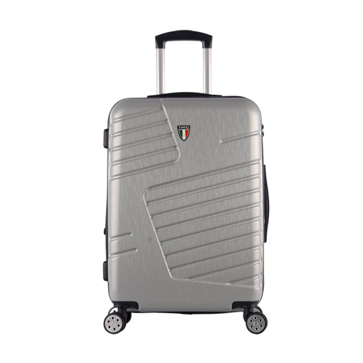 Obrazek Walizka podróżna TUCCI Boschetti T-0278/3-M ABS - srebrna - 62 L + 35% EKSPANDER