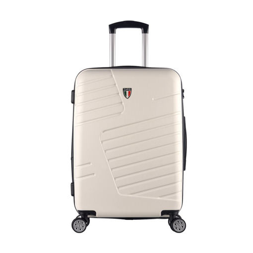 Obrazek Walizka podróżna TUCCI Boschetti T-0278/3-M ABS - biała - 62 L + 35% EKSPANDER