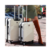 Obrazek Walizka podróżna TUCCI Boschetti T-0278/3-M ABS - biała - 62 L + 35% EKSPANDER